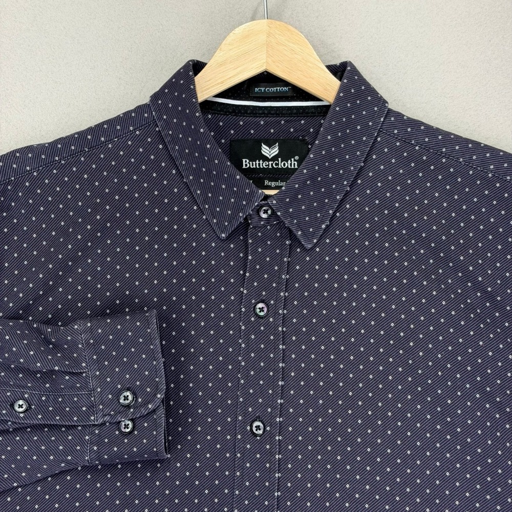 Buttercloth Icy Cotton Shirt Mens XL Long Sleeve Performance Comfort Stretch